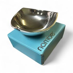 Nambe Silver Curved Tricorner Accent Bowl